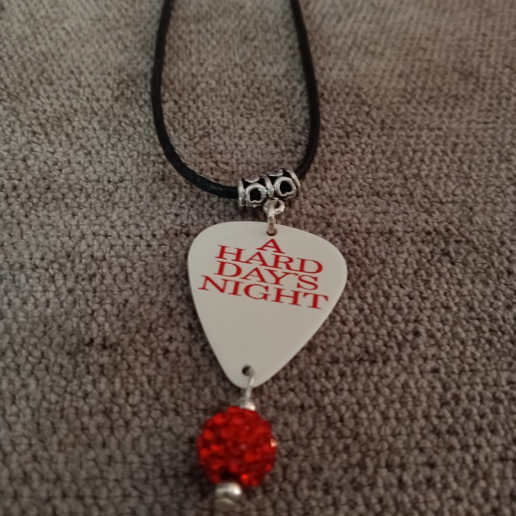 The Beatles A Hard Days Night Guitar Pick Necklace